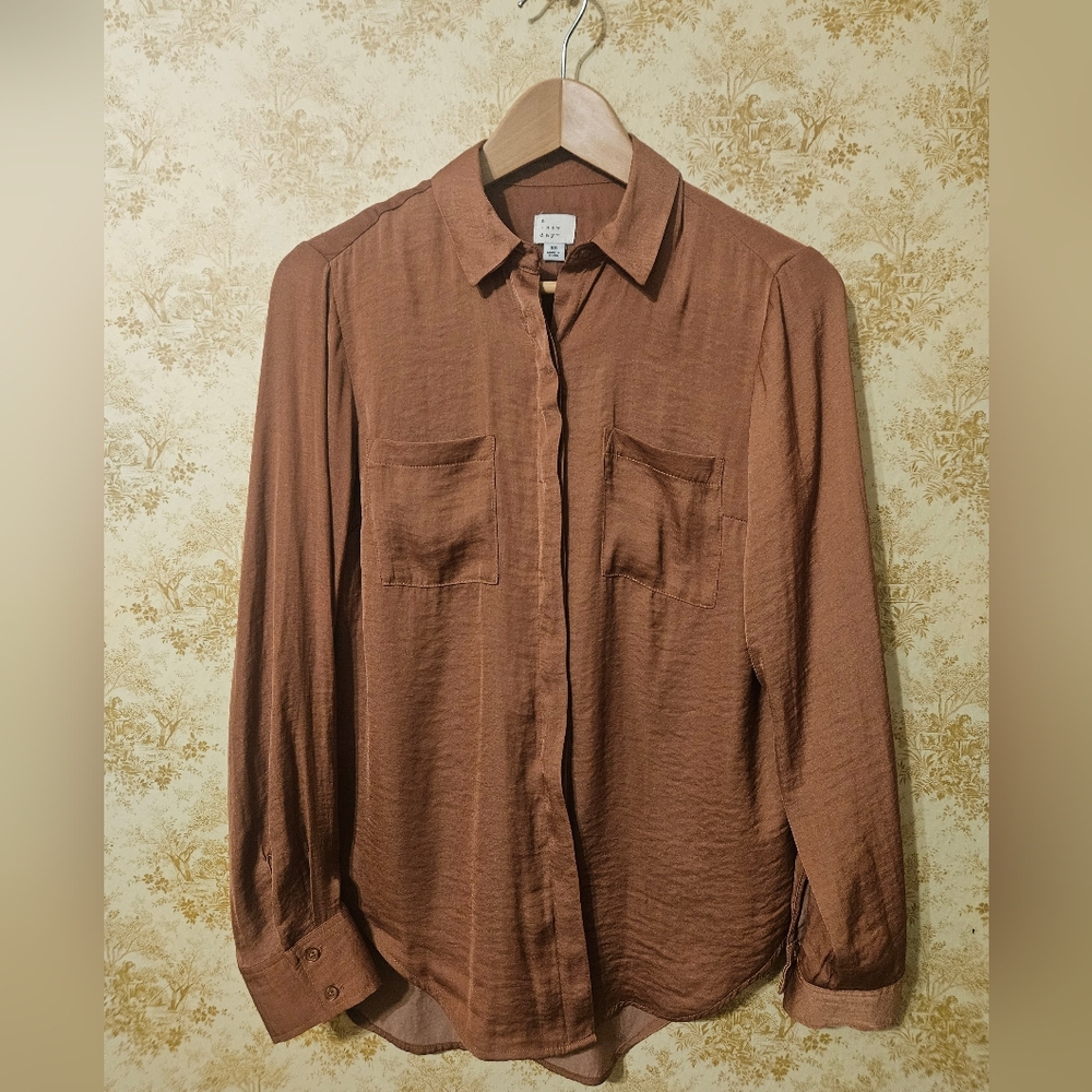 A New Day Rust/Orange Blouse